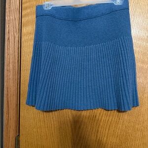 Blue Pleated Women's Skirt aerie sweater skirt size medium